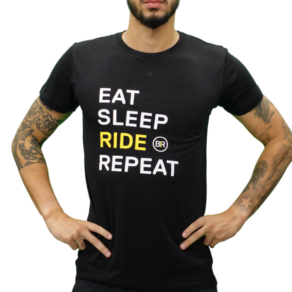 T-SHIRT (BR): Design EAT SLEEP RIDE REPEAT